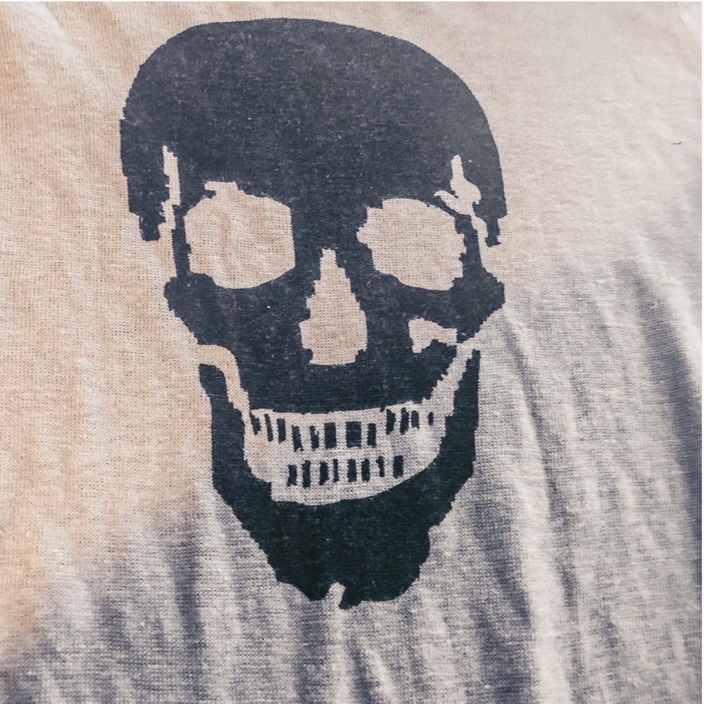 Skull cashmere 100% linen flax sweater S